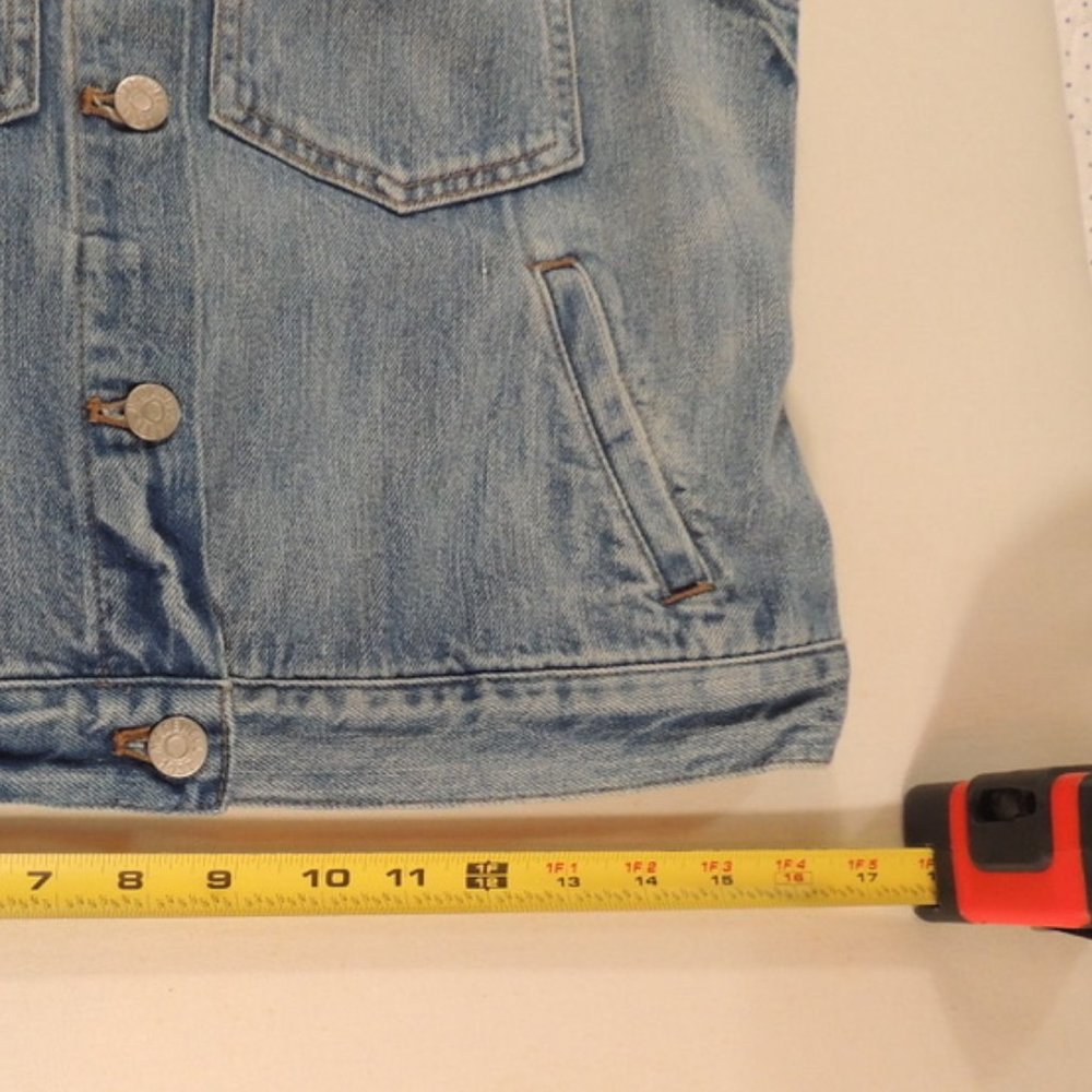 Madewell Faded Blue Denim Vest with Button Front - Picture 12 of 12